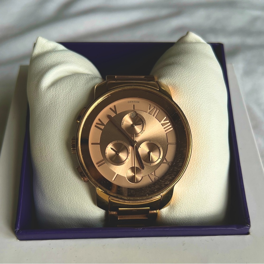 Movado Bold Watch for Women Rose Gold Quartz